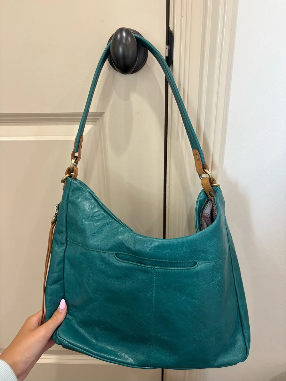 HOBO Teal Leather Hobo Shoulder Bag Never Been Used!!!!